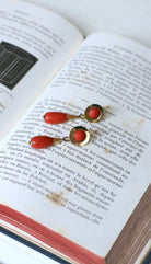 Boucles d'Oreilles Gouttes Corail - Castafiore