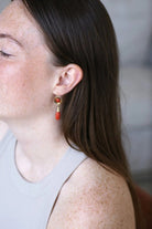 Boucles d'Oreilles Gouttes Corail - Castafiore