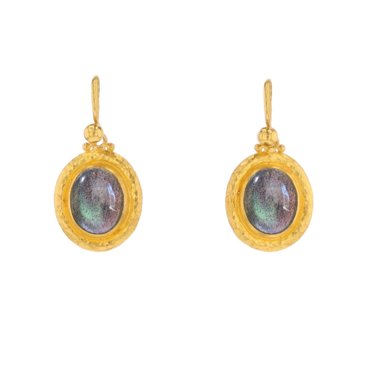 Earrings gold and labradorite Gurhan