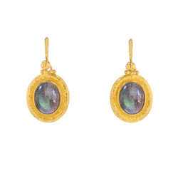Earrings gold and labradorite Gurhan