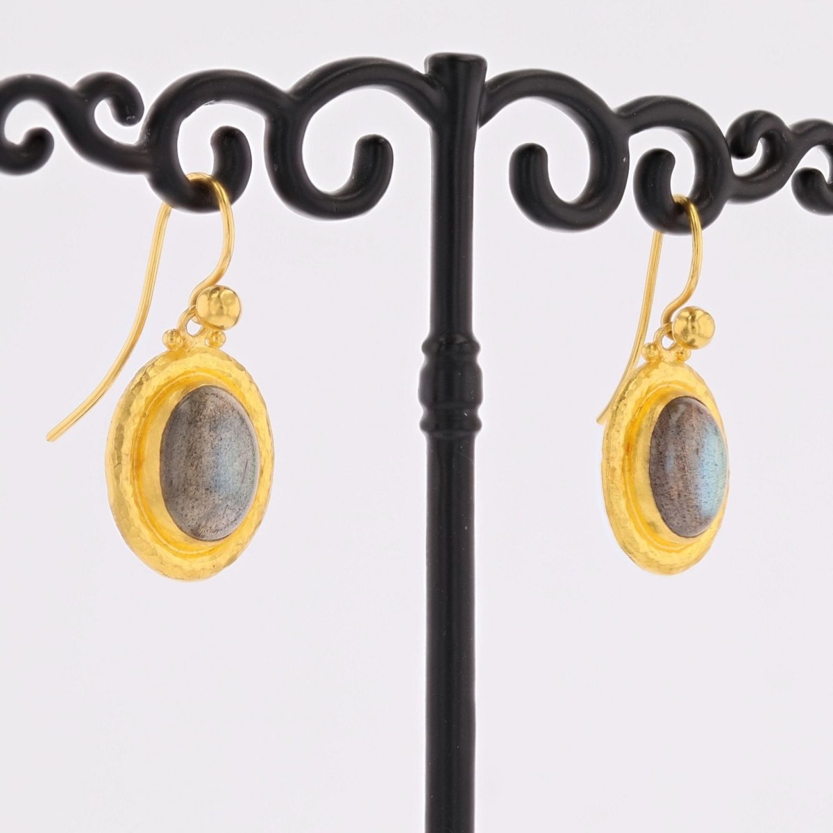 Earrings gold and labradorite Gurhan