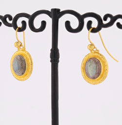 Earrings gold and labradorite Gurhan