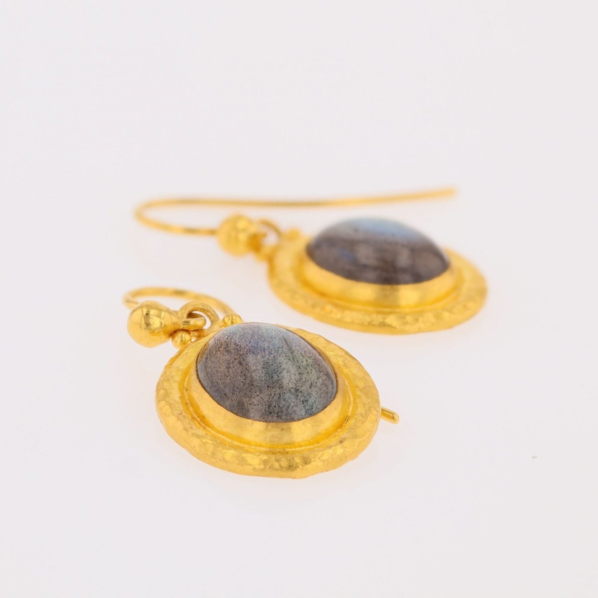 Earrings gold and labradorite Gurhan