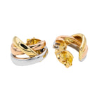 Boucles d'oreilles GUY LAROCHE Demi créoles trois ors - Castafiore