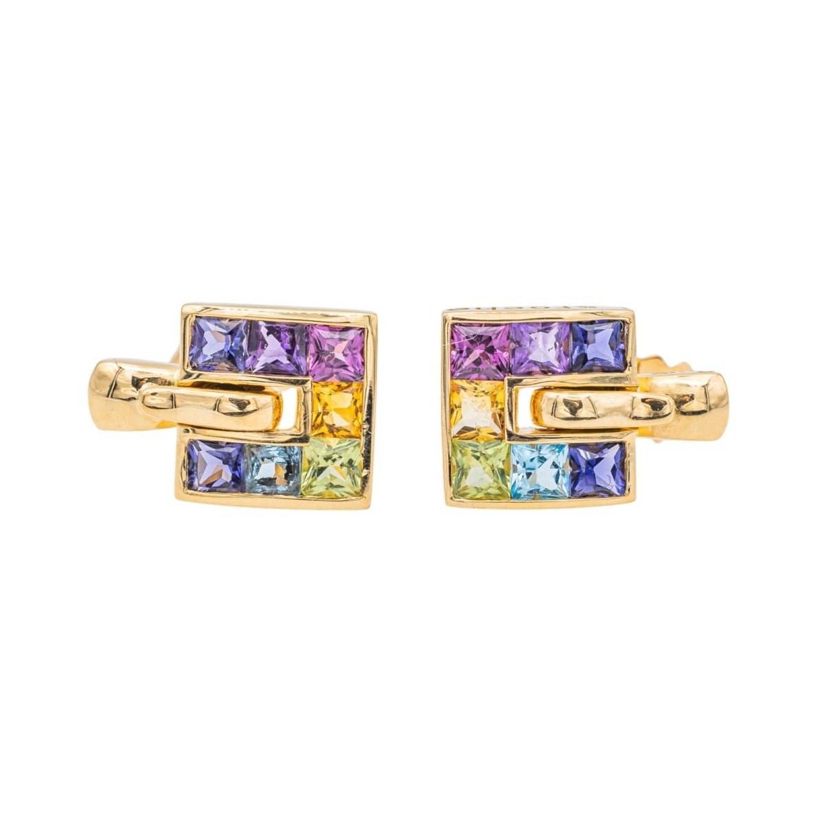 Boucles d'oreilles Guy Laroche Or Jaune avec Cordiérite - Castafiore