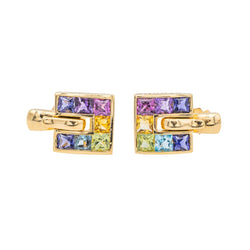 Boucles d'oreilles Guy Laroche Or Jaune avec Cordiérite - Castafiore