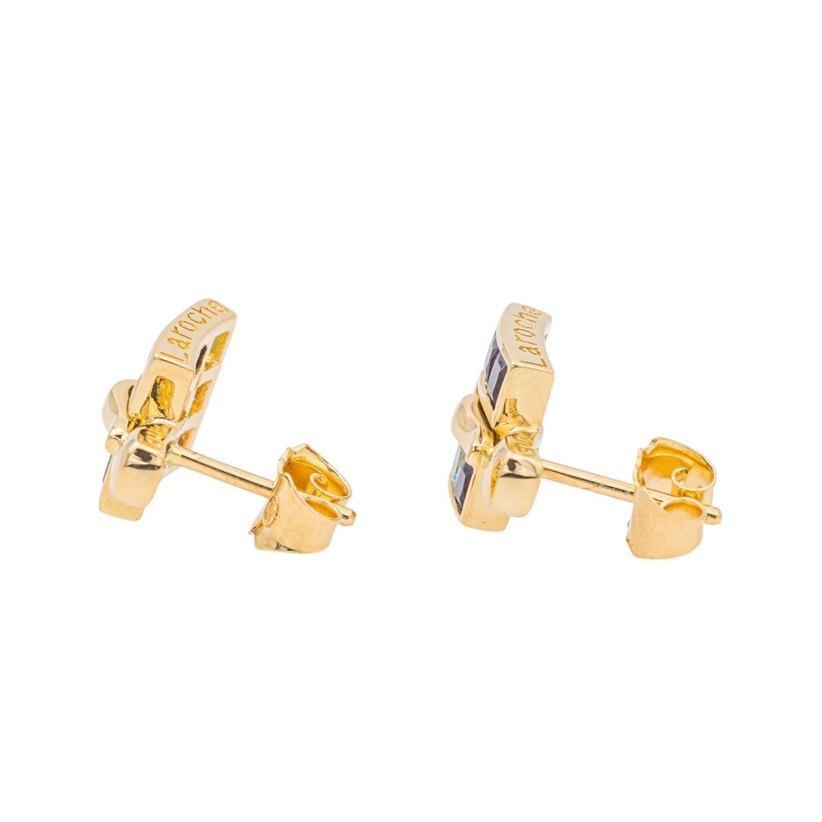 Boucles d'oreilles Guy Laroche Or Jaune avec Cordiérite - Castafiore
