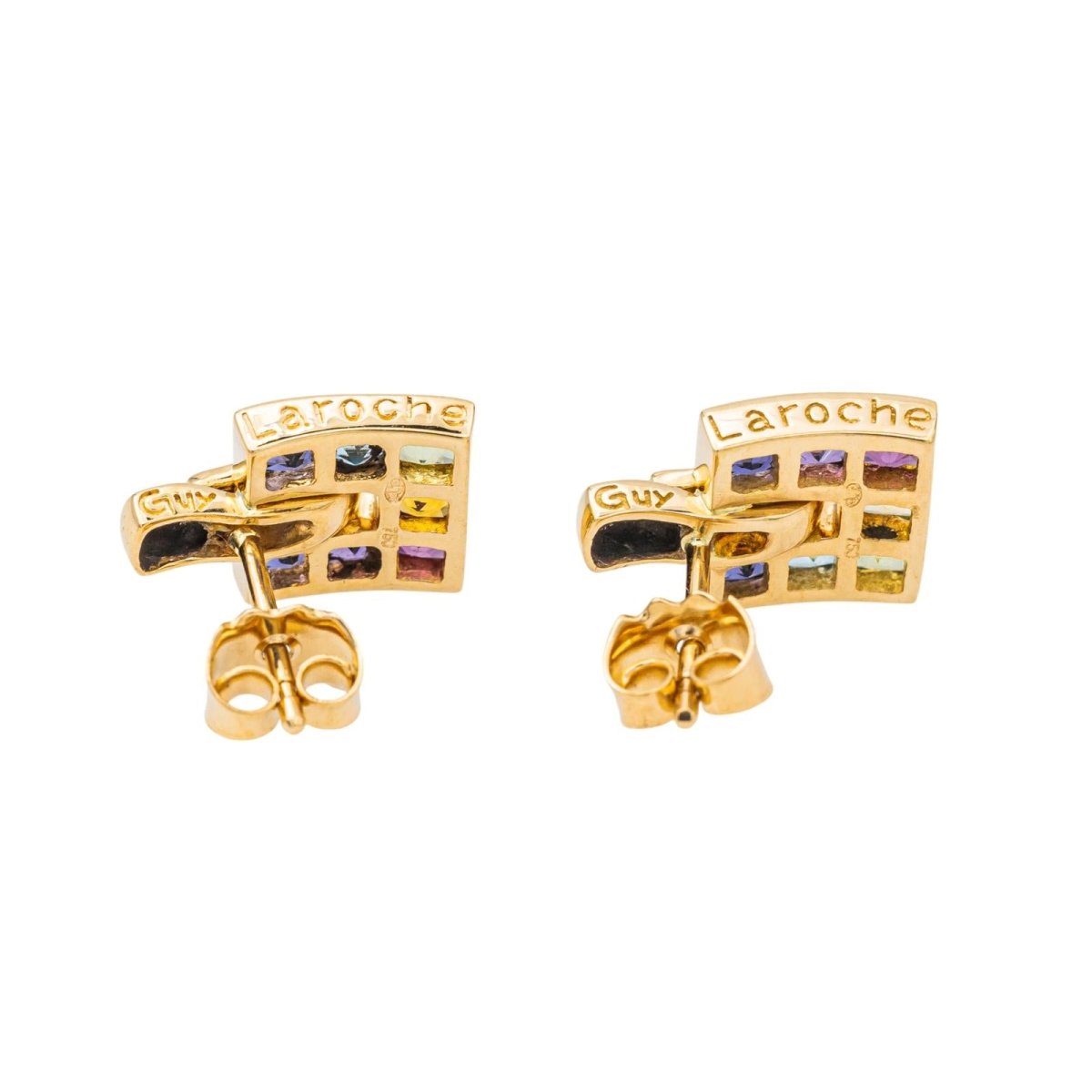Boucles d'oreilles Guy Laroche Or Jaune avec Cordiérite - Castafiore