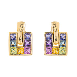 Boucles d'oreilles Guy Laroche Or Jaune avec Cordiérite - Castafiore