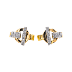 Boucles d'oreilles GUY LAROCHE trois ors et diamants - Castafiore