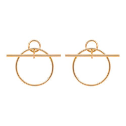 Boucles d'oreilles HERMÈS "Loop" en or rose - Castafiore
