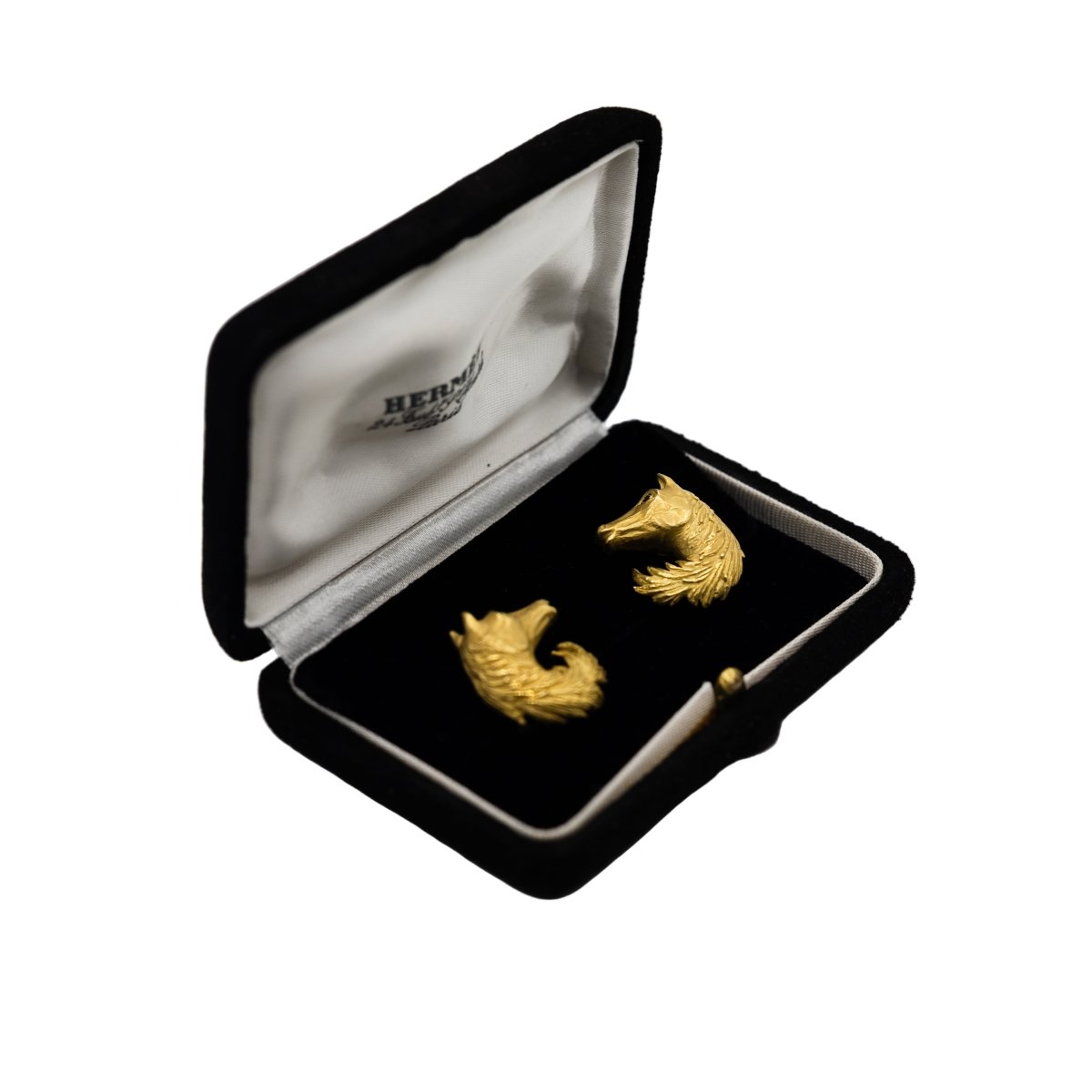 Boucles d'oreilles HERMÈS Vintage Cheval en or jaune - Castafiore