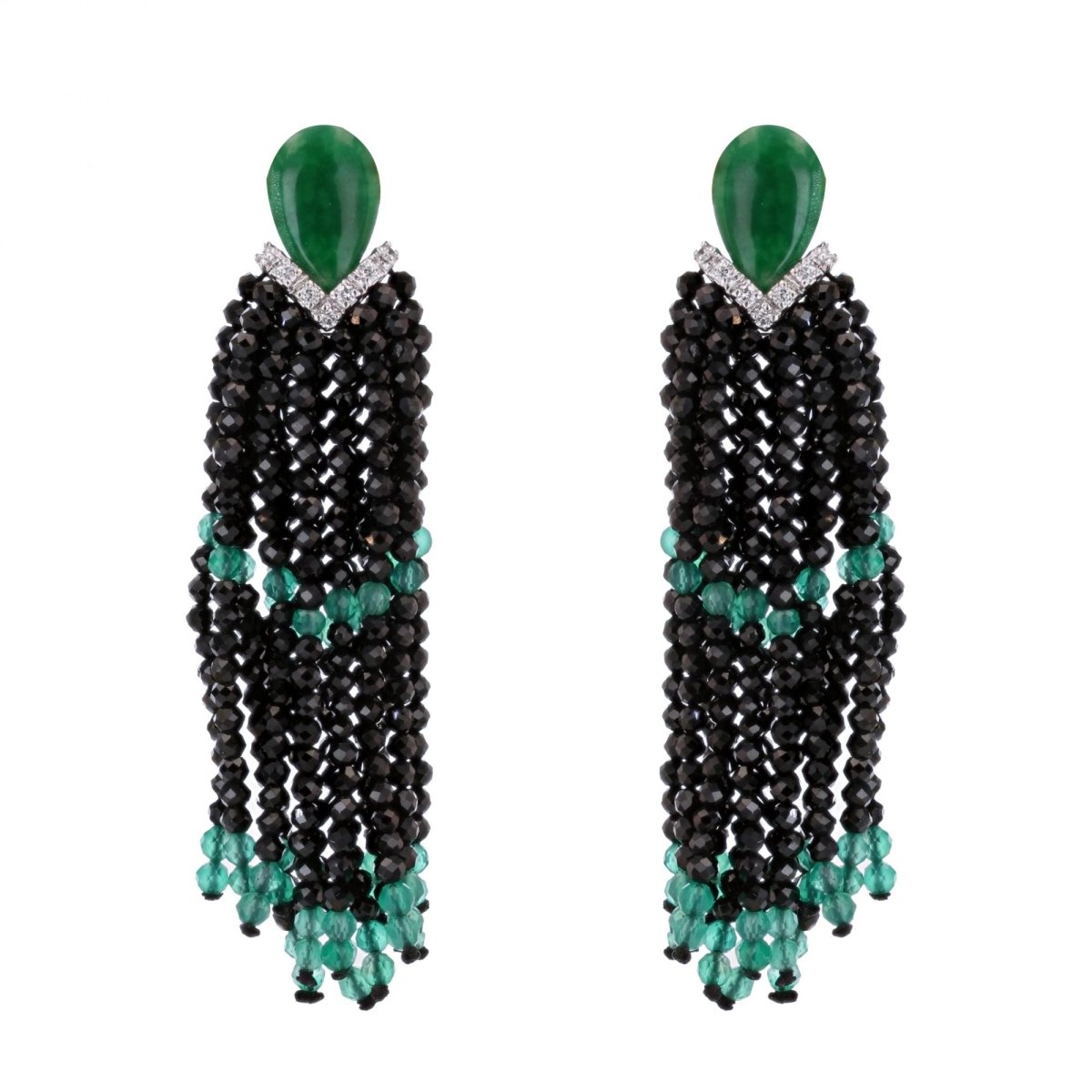 Boucles d'oreilles JADES Pendants en or blanc - Castafiore