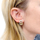 Boucles d'oreilles LALAOUNIS, "Heracles Knot" en or jaune et blanc et diamant - Castafiore