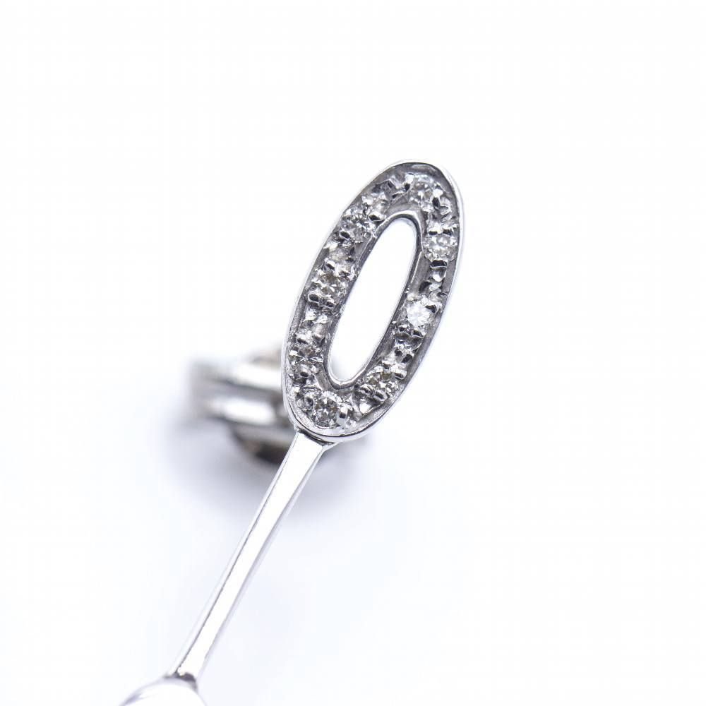 Boucles d'oreilles longues en or blanc et perles - Castafiore