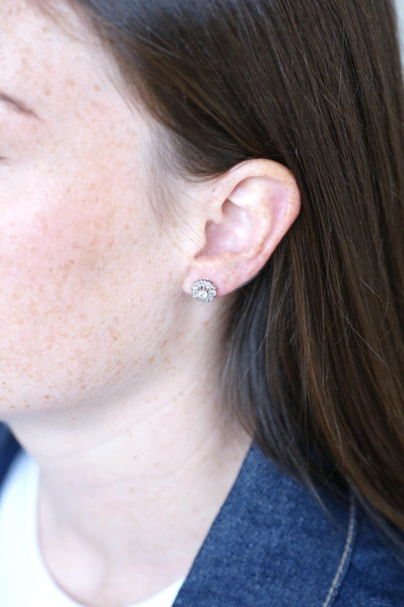 Boucles d'Oreilles Marguerite Diamants 0.70 Ct - Castafiore