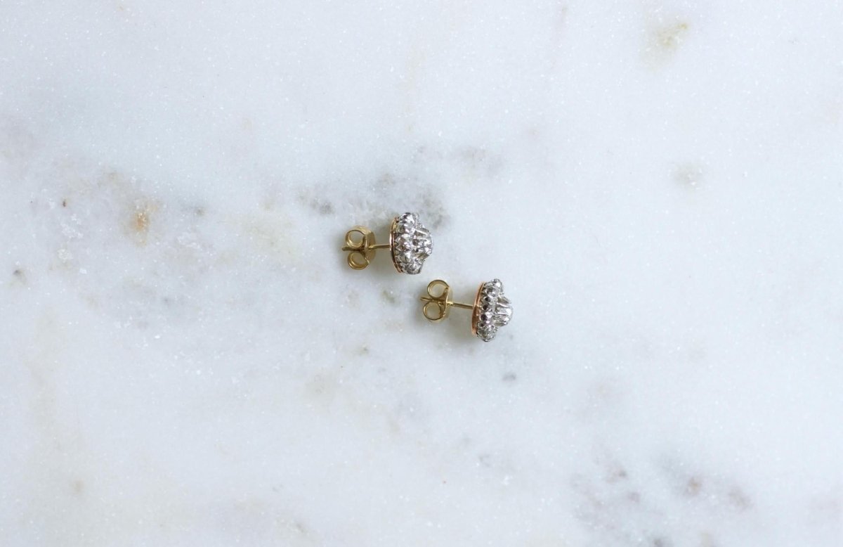 Boucles d'Oreilles Marguerite Diamants 0.70 Ct - Castafiore