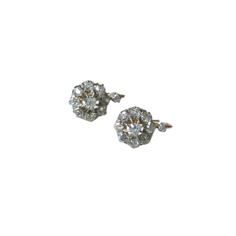 Boucles d'Oreilles Marguerite Diamants 3.00 Cts - Castafiore