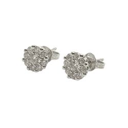 Boucles d'oreilles Marguerite en or et diamants - Castafiore