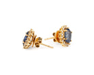 Boucles d’oreilles Marguerite en or jaune, saphir et diamants - Castafiore