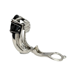 Boucles d'oreilles MAUBOUSSIN en or blanc saphir et diamants - Castafiore