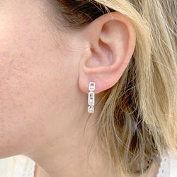 Boucles d'oreilles Messika, "Move Link", or blanc, diamants. - Castafiore