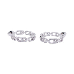 Boucles d'oreilles Messika, "Move Link", or blanc, diamants. - Castafiore