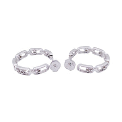 Boucles d'oreilles Messika, "Move Link", or blanc, diamants. - Castafiore