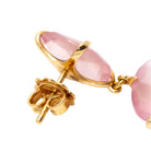 Boucles d'oreilles MIMI en or rose et quartz rose - Castafiore