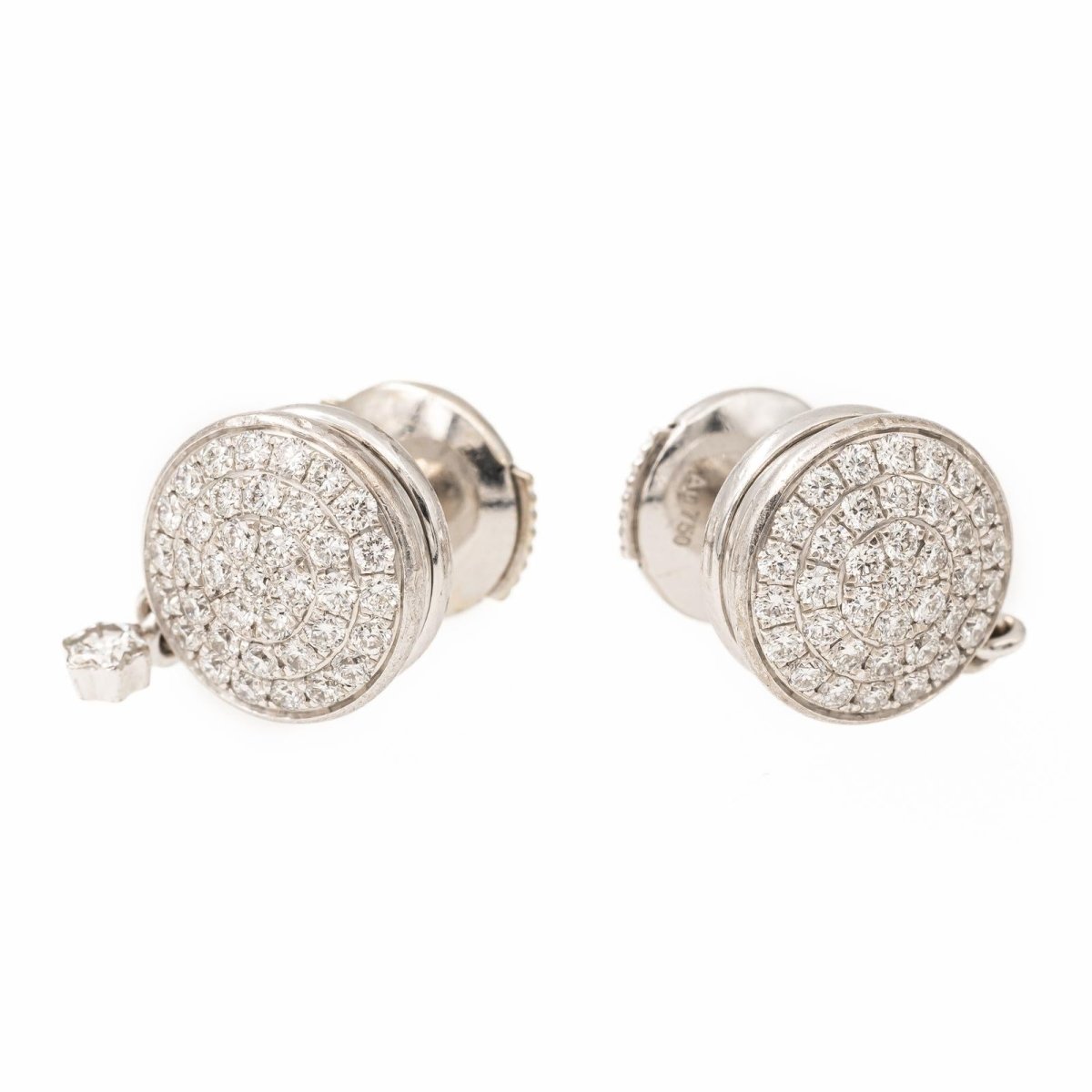 Boucles d'oreilles MONTBLANC "Dame Blanche" en Or blanc et Diamant - Castafiore