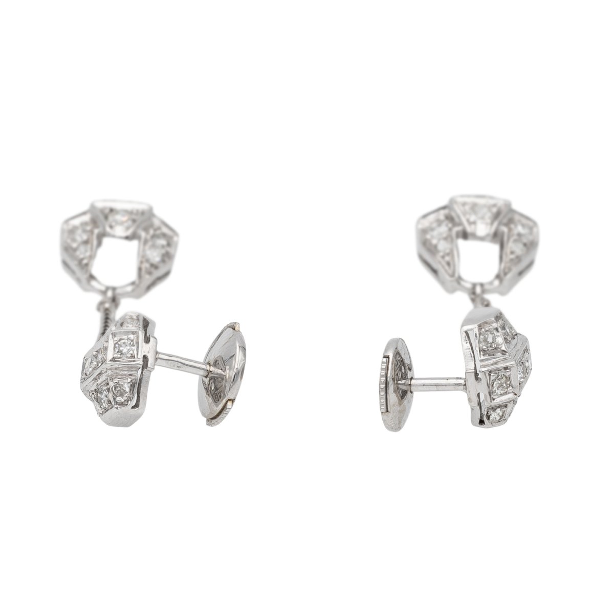 Boucles d'oreilles Or blanc Diamant - Castafiore