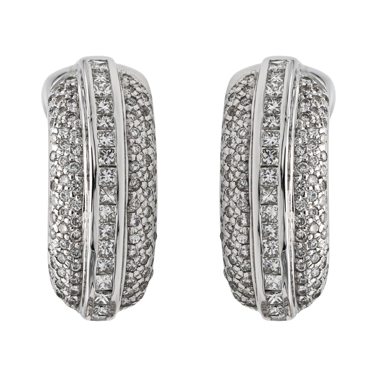 Boucles d'oreilles Or Blanc Diamant - Castafiore