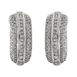 Boucles d'oreilles Or Blanc Diamant - Castafiore