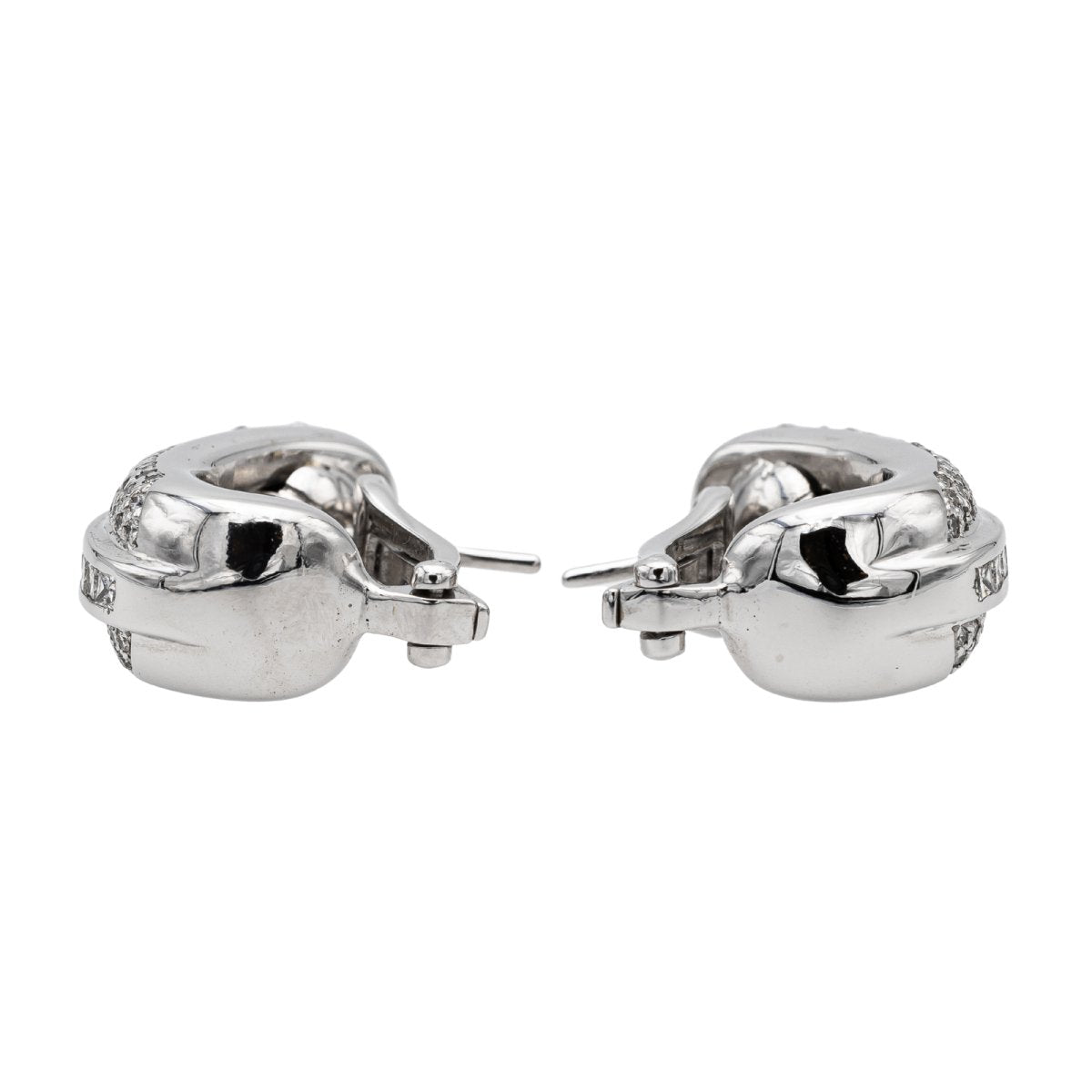 Boucles d'oreilles Or Blanc Diamant - Castafiore