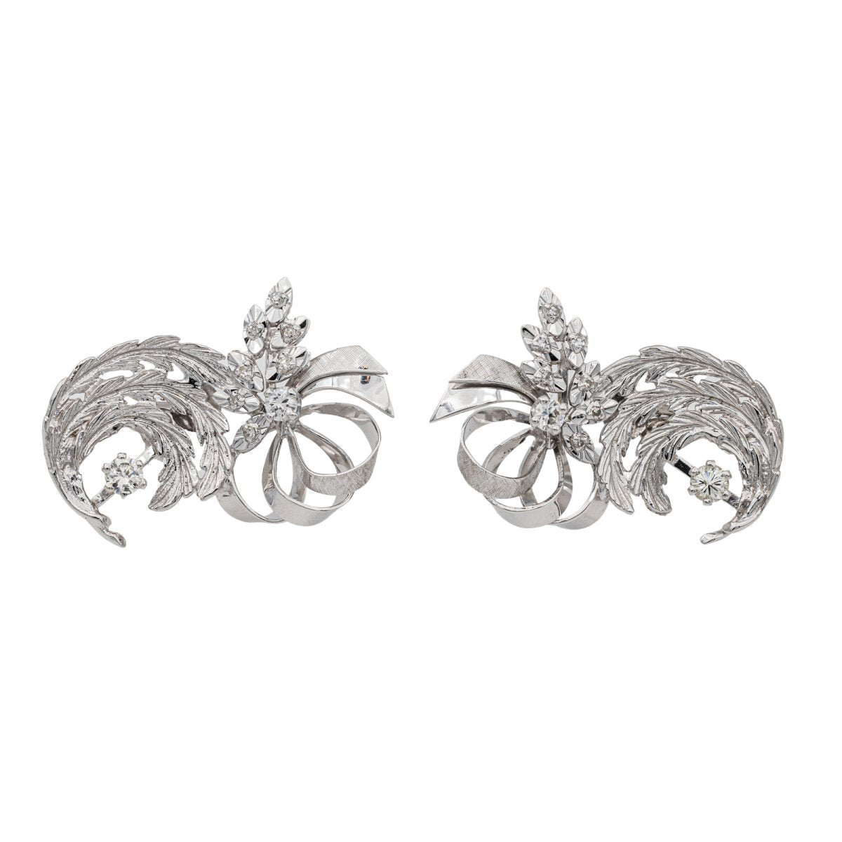 Boucles d'oreilles Or blanc Diamant - Castafiore