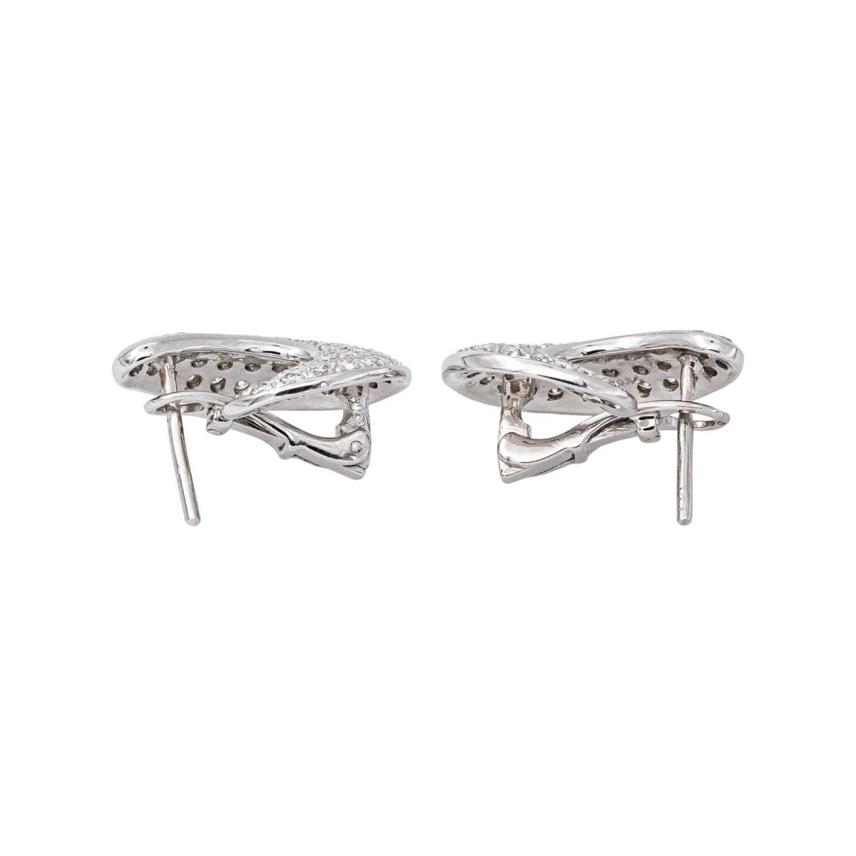 Boucles d'oreilles Or blanc Diamant - Castafiore