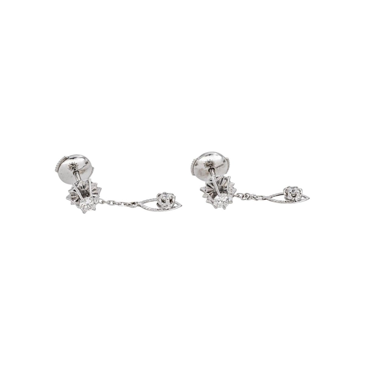 Boucles d'oreilles Or blanc Diamant - Castafiore