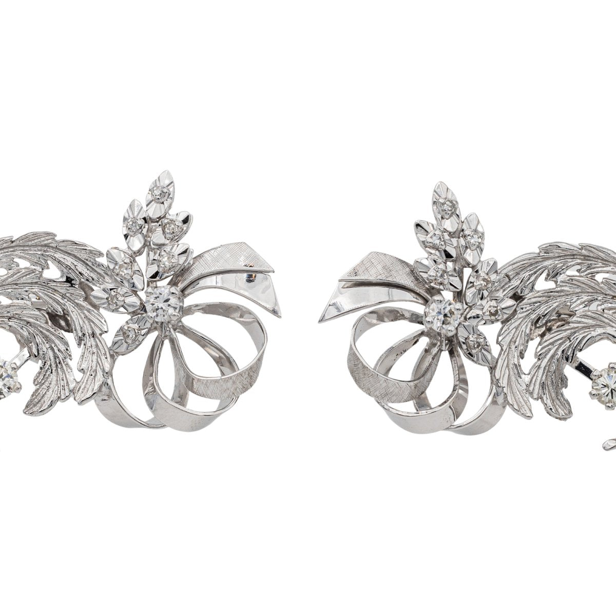 Boucles d'oreilles Or blanc Diamant - Castafiore