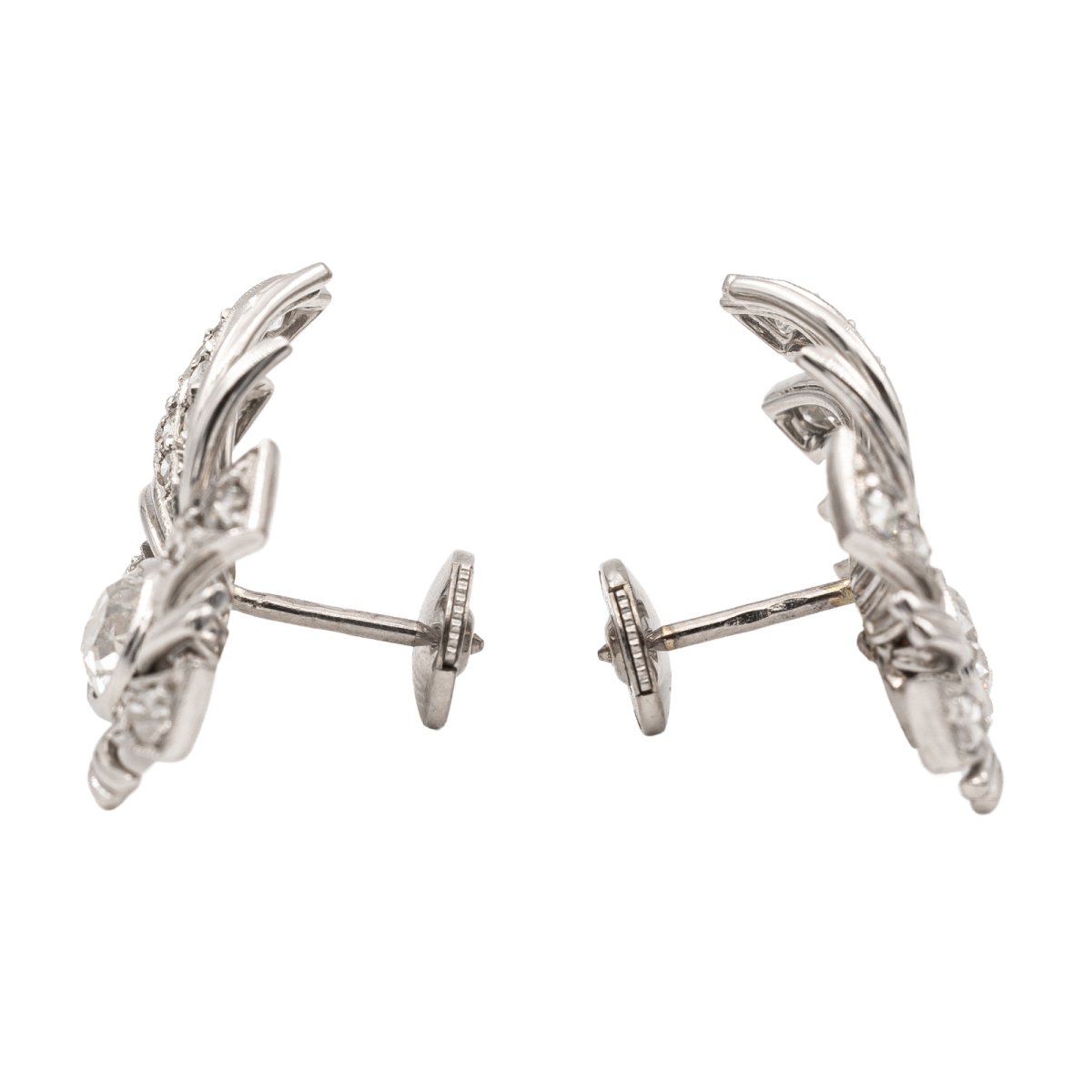 Boucles d'oreilles Or blanc Diamant - Castafiore