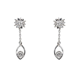 Boucles d'oreilles Or blanc Diamant - Castafiore