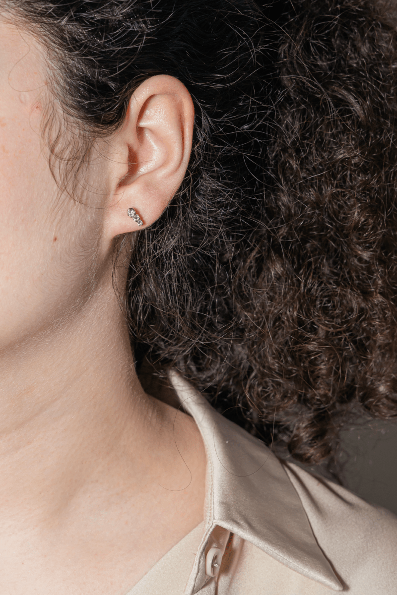 Boucles d'oreilles Or blanc Diamant - Castafiore