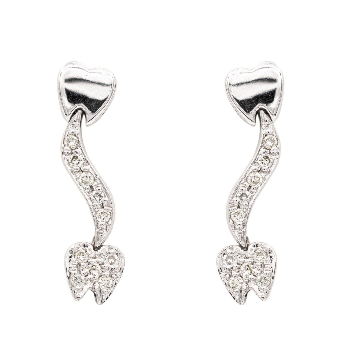 Boucles d'oreilles Or blanc Diamant - Castafiore