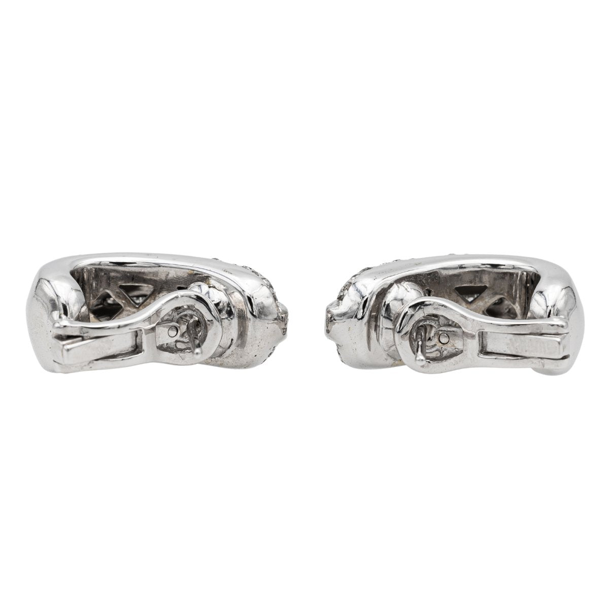 Boucles d'oreilles Or Blanc Diamant - Castafiore