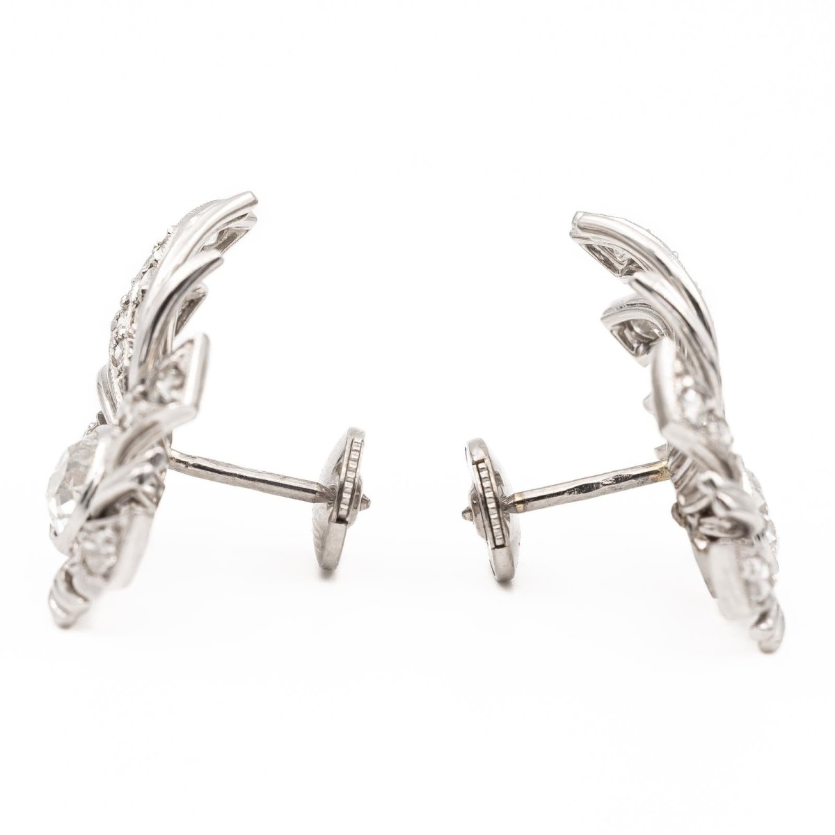 Boucles d'oreilles Or blanc Diamant - Castafiore