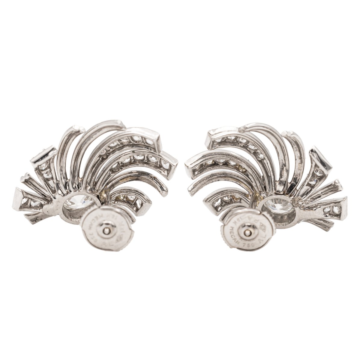 Boucles d'oreilles Or blanc Diamant - Castafiore