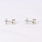 Boucles d'oreilles or blanc diamants taille princesse 0,5 ct - Castafiore