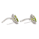 Boucles d'oreilles Or blanc Péridot - Castafiore