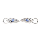 Boucles d'oreilles Or blanc Saphir - Castafiore