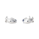 Boucles d'oreilles Or blanc Saphir - Castafiore