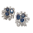 Boucles d'oreilles Or blanc Saphir - Castafiore